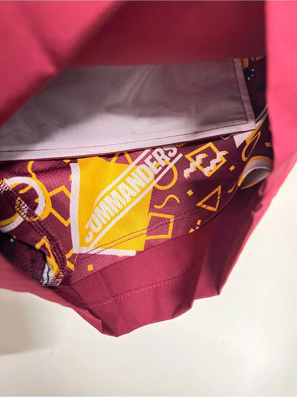 New Chubbies‎ Washington Commanders Lined Maroon & Gold Swim Shorts Trunks NFL